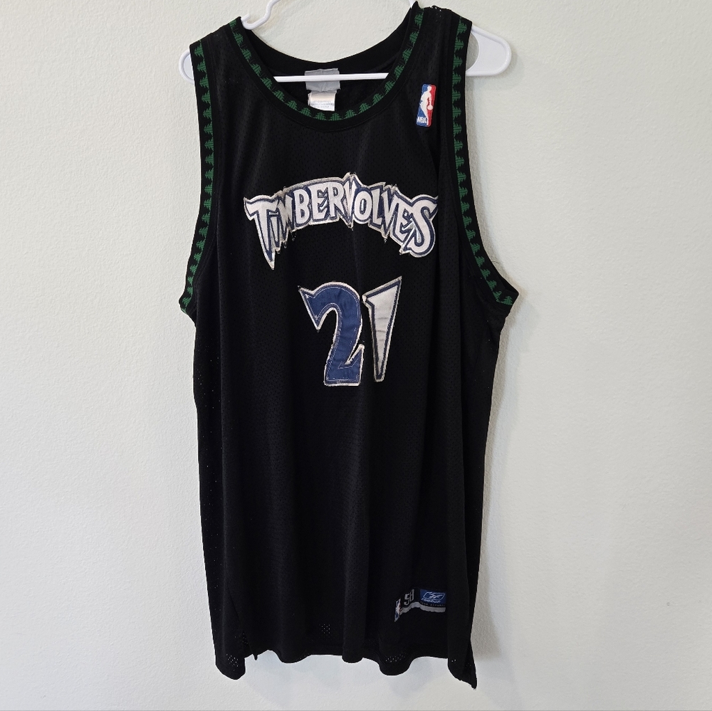 Kevin Garnett #21 Authentic Reebok Minnesota Timberwolves Jersey‎ Size 3XL